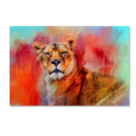 Jai Johnson 'Colorful Expressions Lioness' Canvas Art,12x19